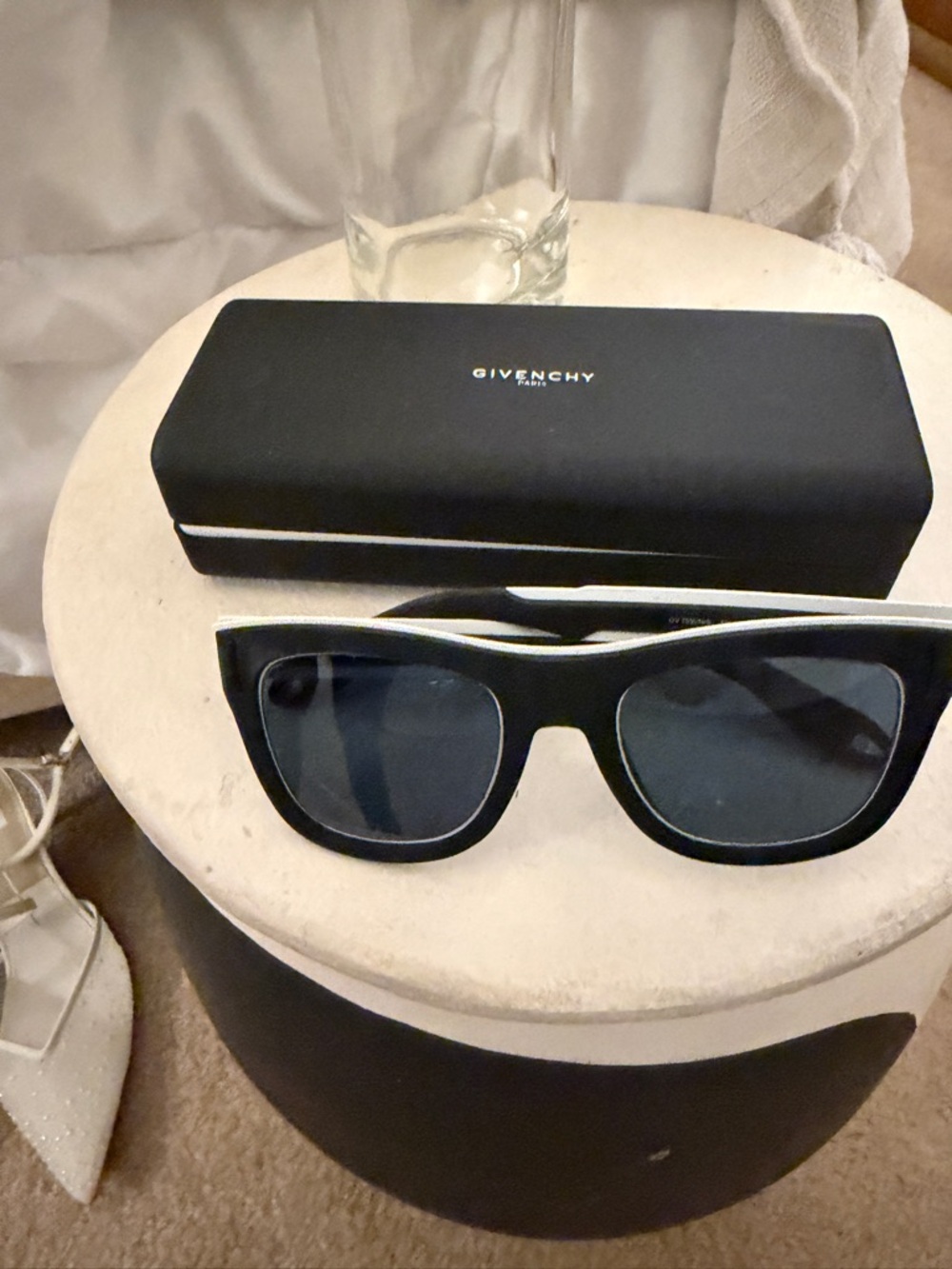 Givenchy Black and White Logo Sunglasses